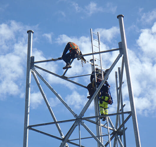 Constructing a radio tower