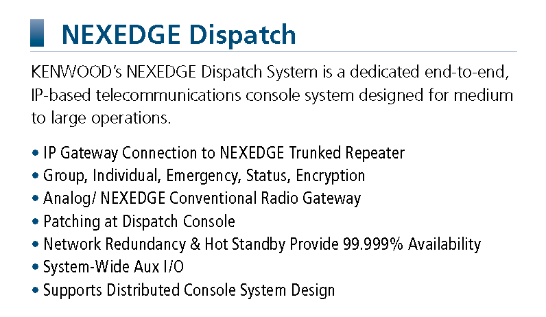 Kenwood NEXEDGE Radio Dispatch Console I