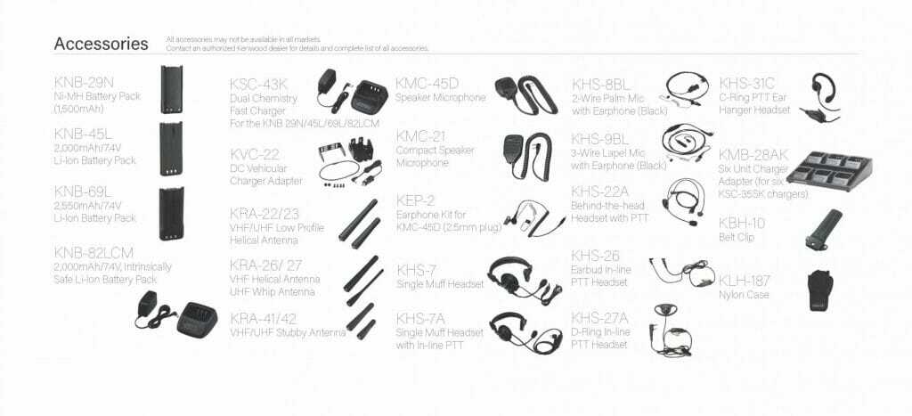 NX-240V & 340U Portable Accessories