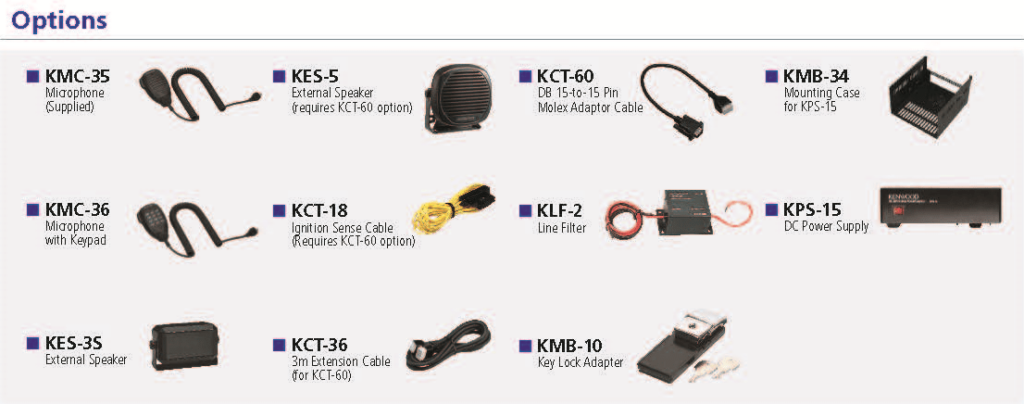 TK-D740HV & D840HU DMR Mobile Accessories