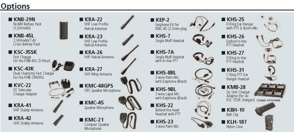 TK-2400 & 3400 Portable Accessories