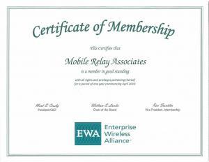 EWA Membership Certificate