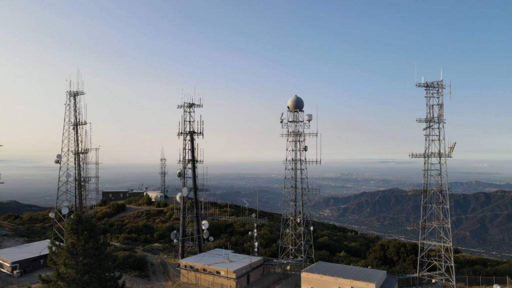 Mount Lukens Aerial - Radio site towers