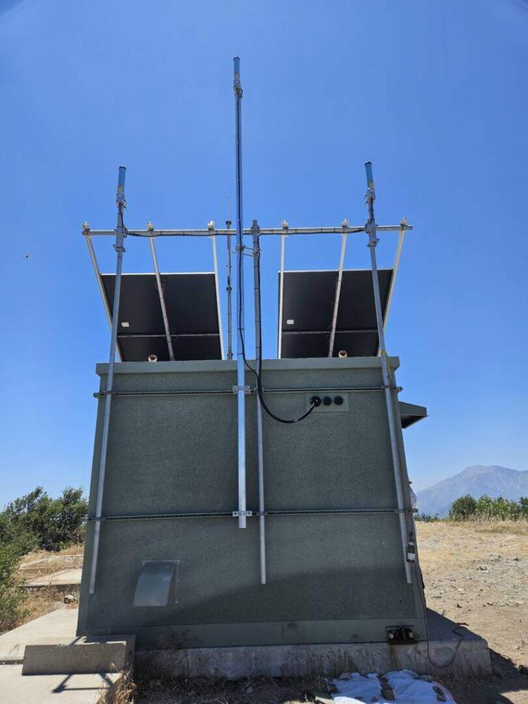 Cajon Mountain Radio site with antennas mounted