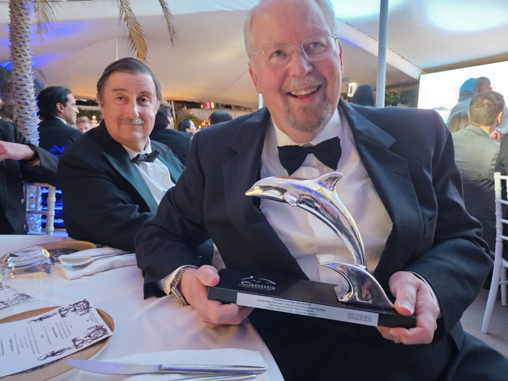 Mark Abrams and Mark Lidikay with the Trophy. 