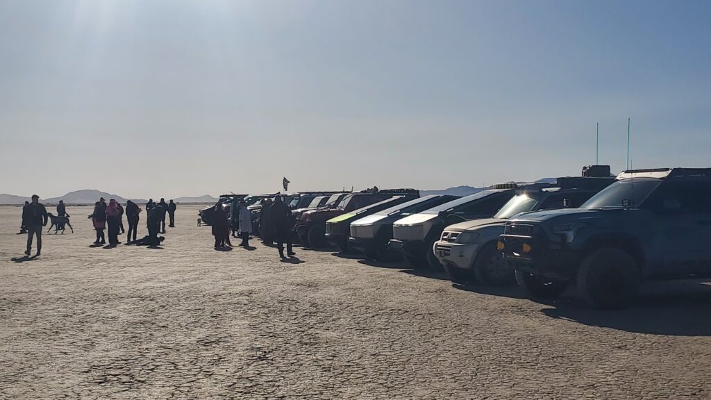 Smugglers Runs death race in Lucerne Valley California Soggy dry lake. 