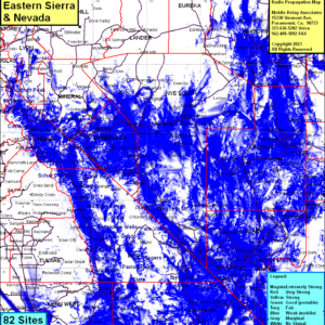 Diga-Talk Network 72 Site Mobile Coverage Eastern Sierra Nevada