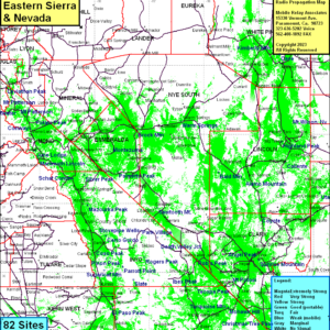 Diga-Talk Network 72 Site Portable Coverage Eastern Sierra Nevada